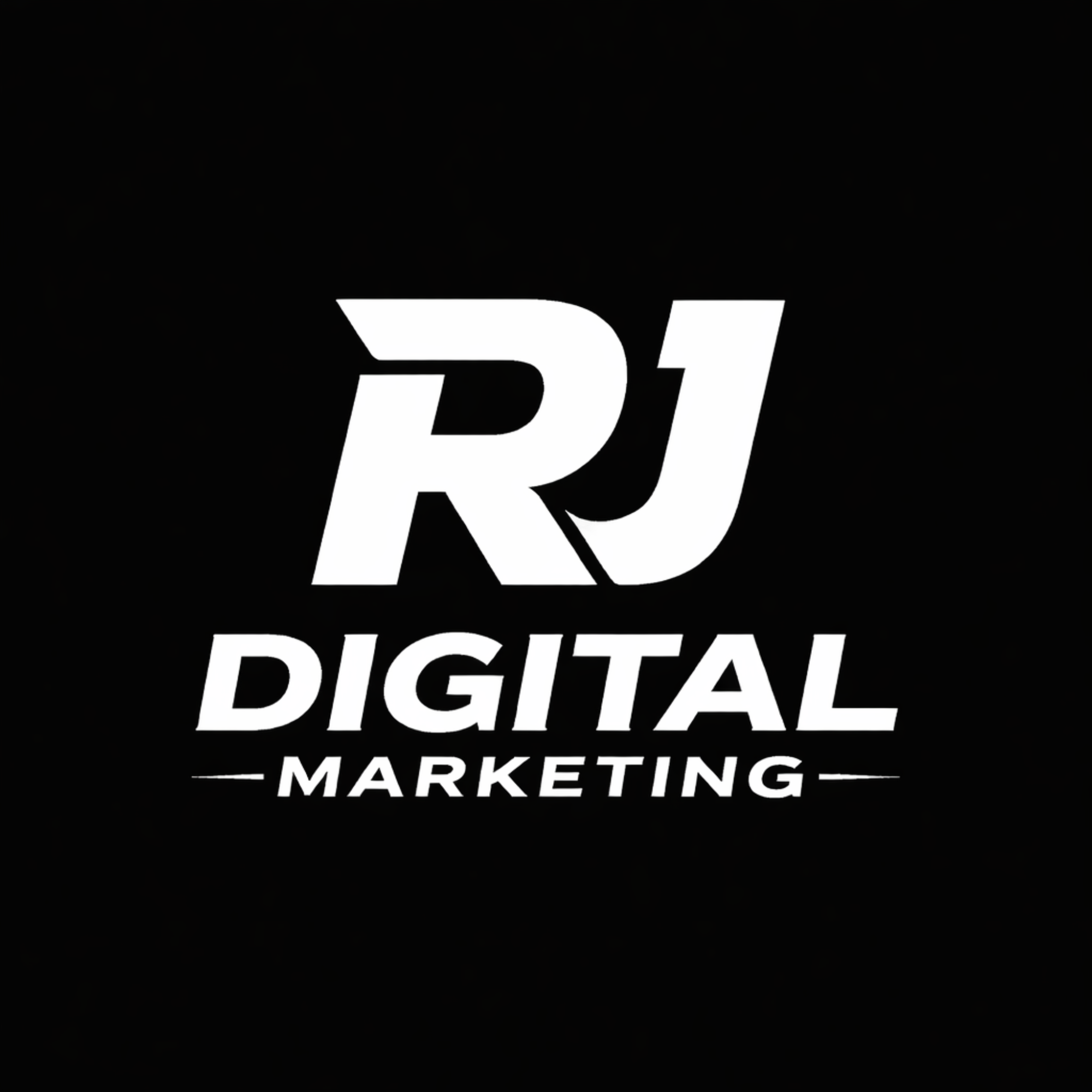 black and white modern digital marketing logo